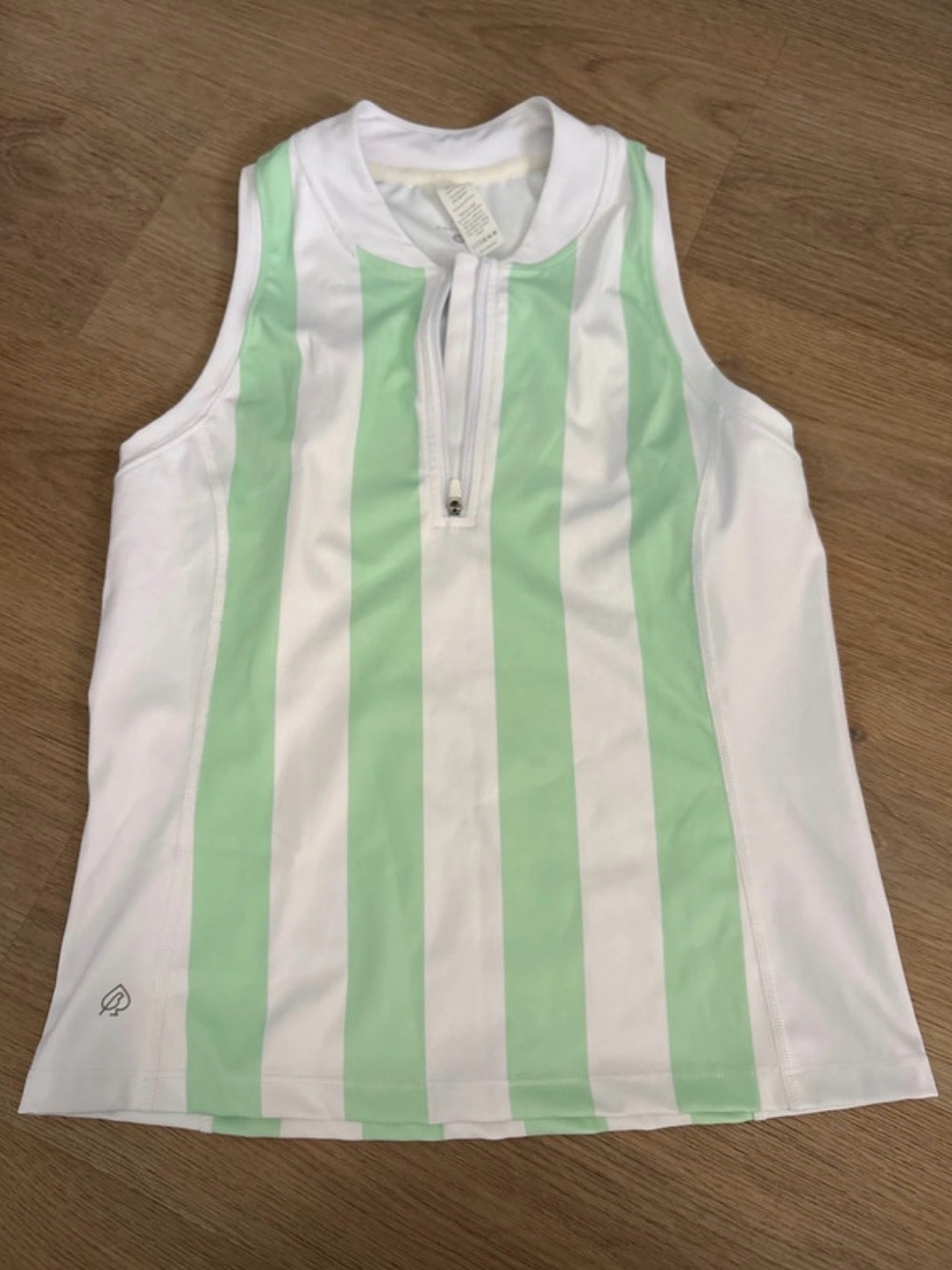 Women’s Mint & White Striped Athletic Top